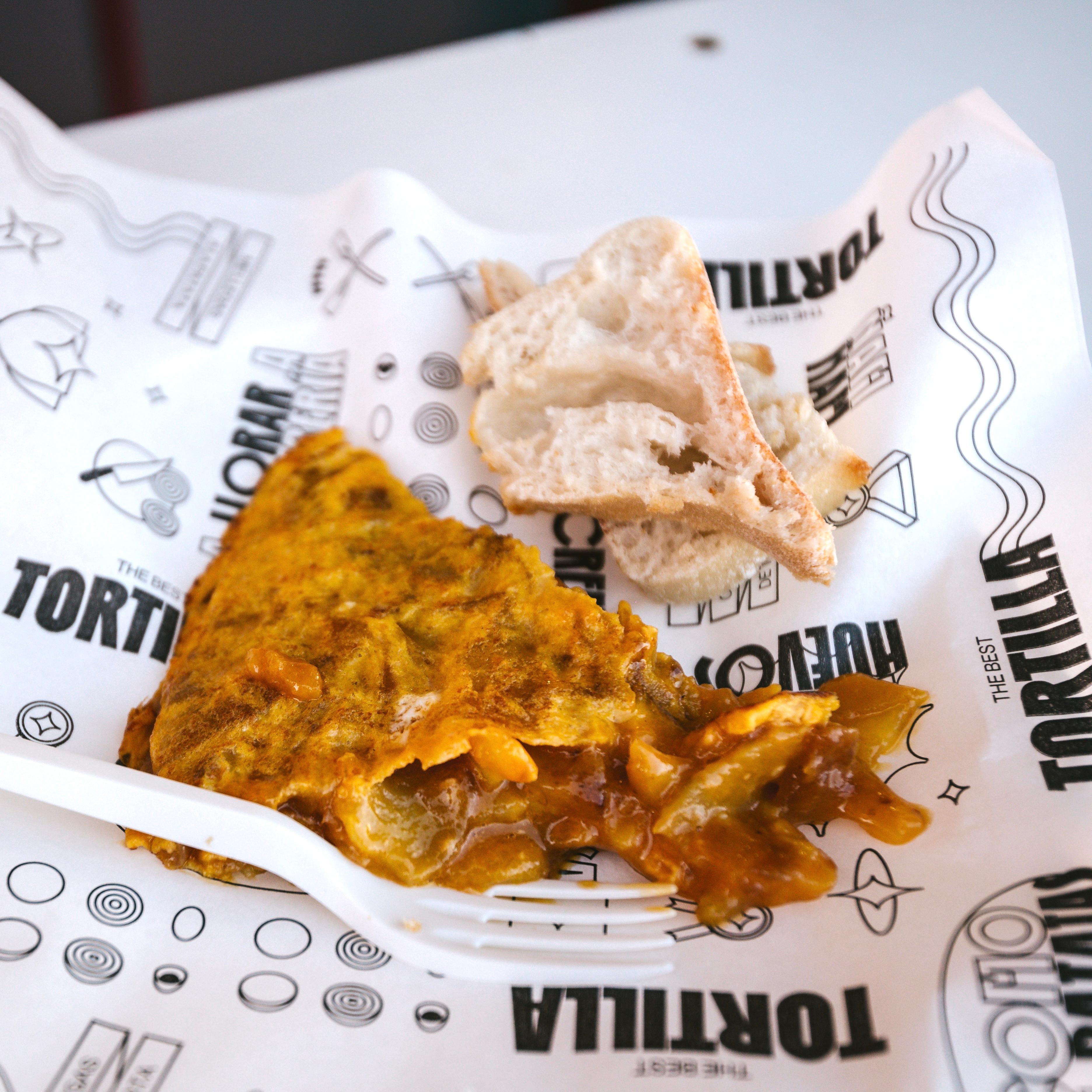 A delicious portion of tortilla to take away